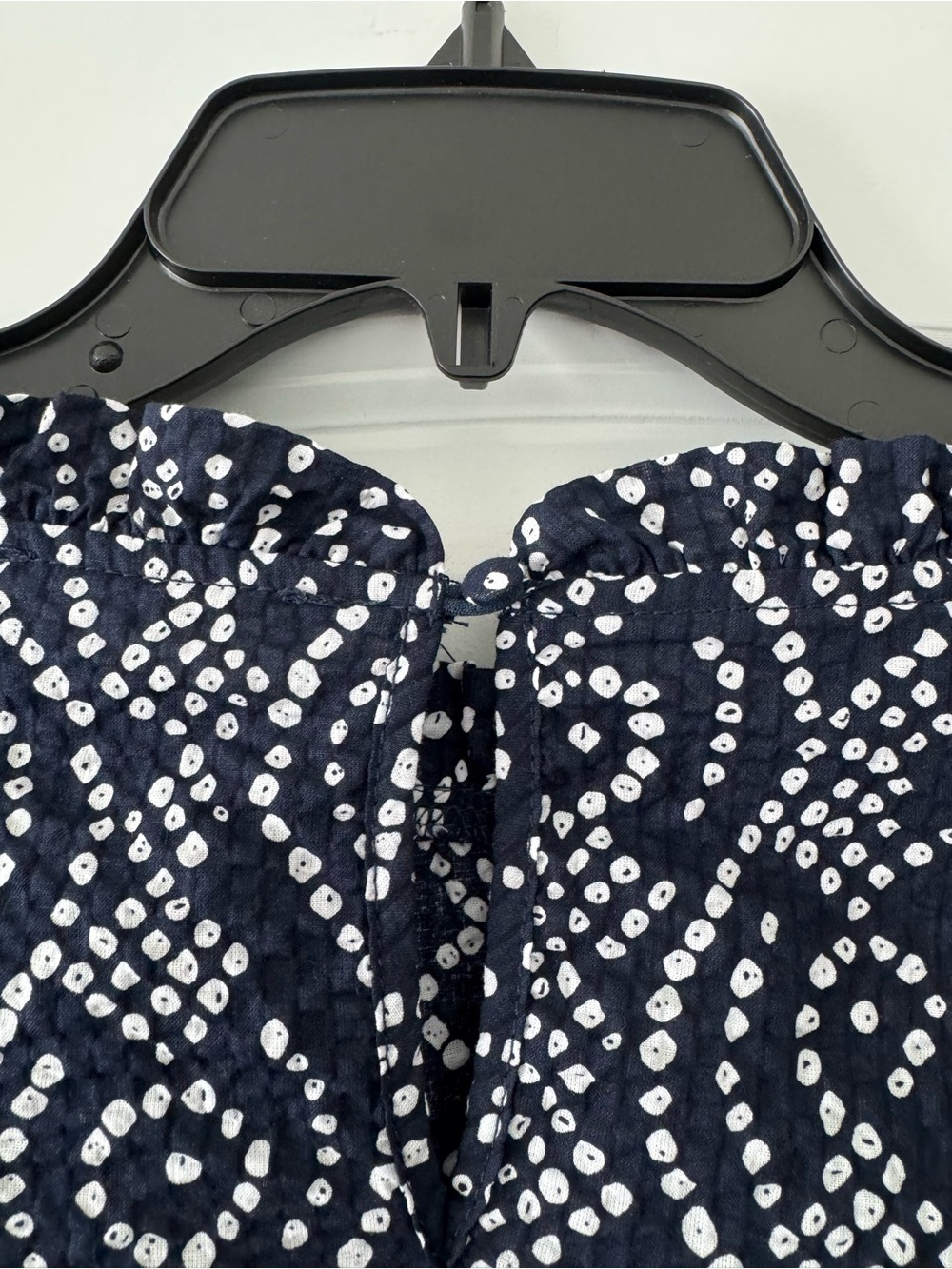 THML Navy Dot Pattern Blouse with Green Embroidered Sleeves - Picture 5 of 5